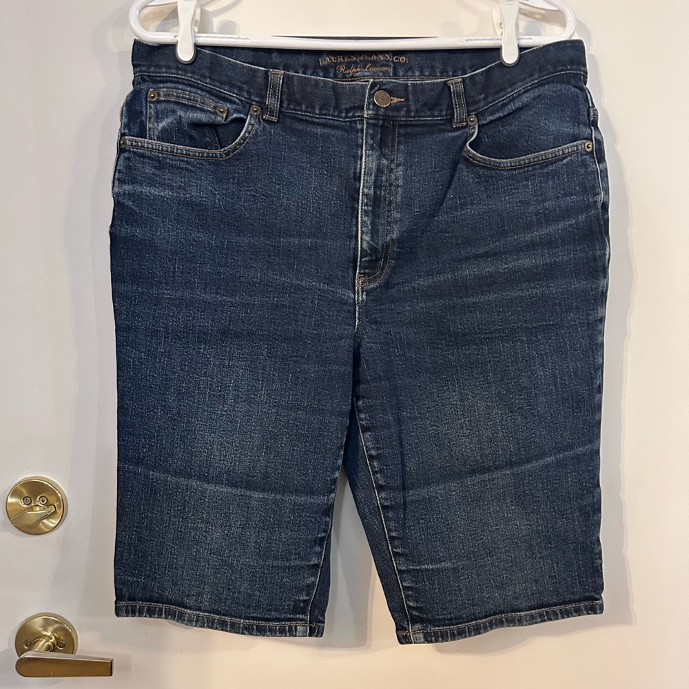 Lauren Ralph Lauren Women’s Deep Indigo Jean Shorts size 14